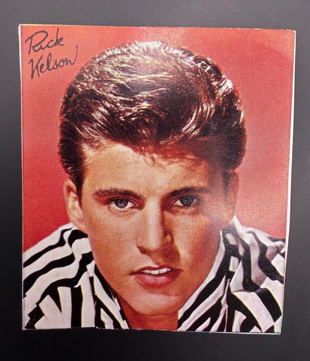 RARE Top Pops of 1960 Ricky Nelson Card Hello Mary Lou, Travelin Man, It's Late